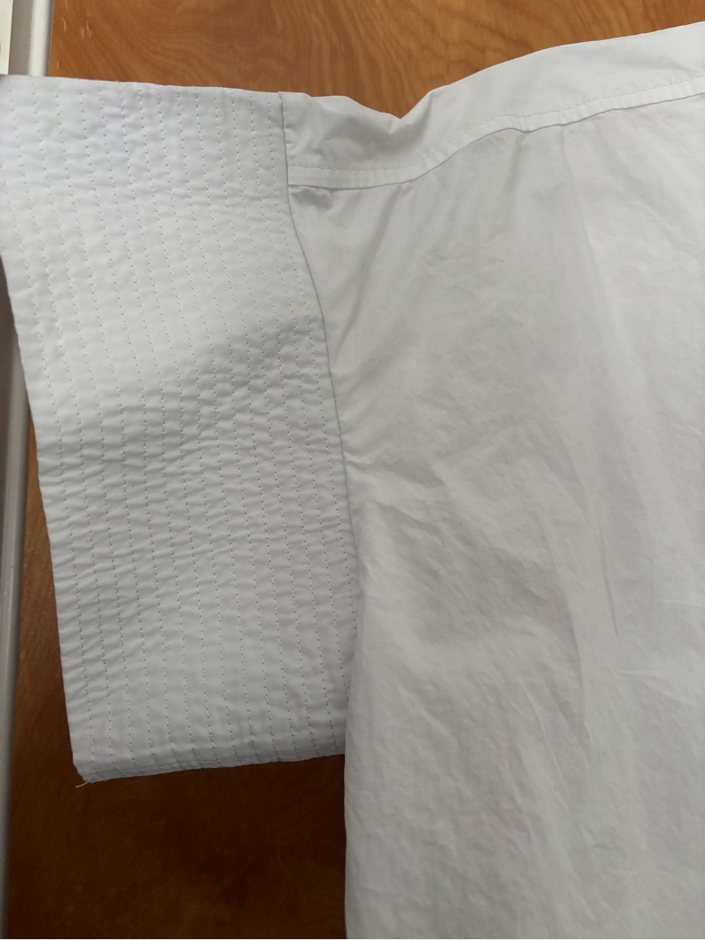 NWOT | Tuckernuck White Short Sleeve Trapunto Stitch Sofia Poplin Shirt Size S - Picture 7 of 10